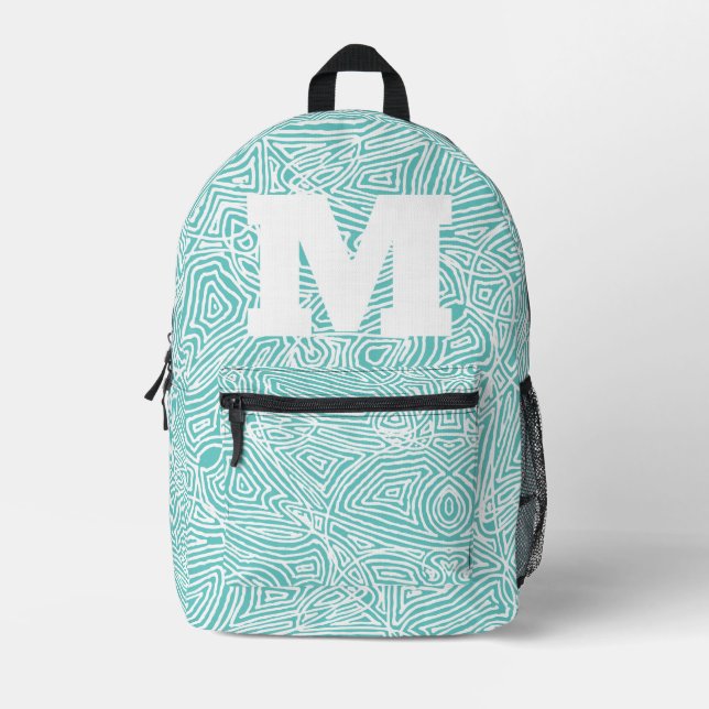 Scribbleprint Initial Backpack (Front)