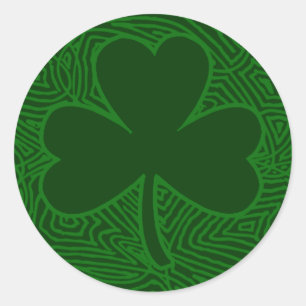 Scribbleprint Shamrock Classic Round Sticker