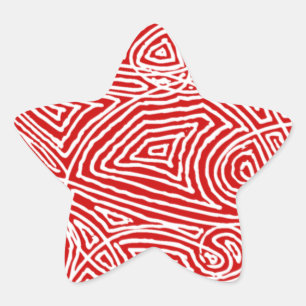Scribbleprint Star Sticker