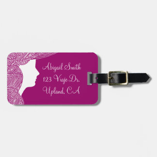 Scribbleprint Waves Luggage Tag