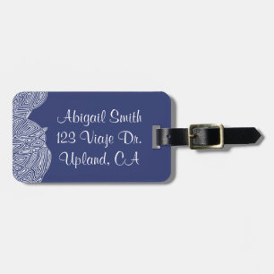 Scribbleprint Waves Luggage Tag