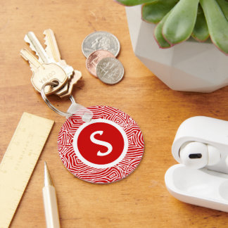 Scribbleprints Initial Key Ring