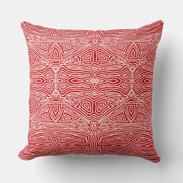 Scribbleprints Red Cushion (Front)