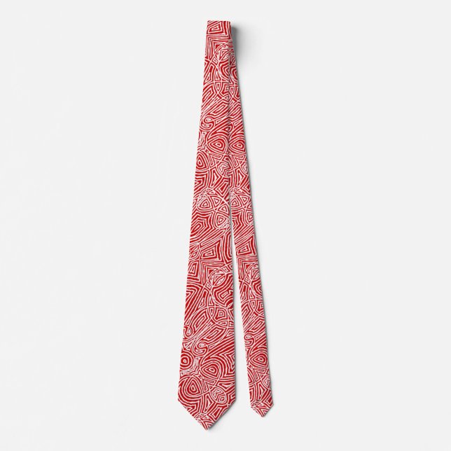 Scribbleprints Red Tie (Front)