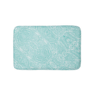 Scribbleprints Teal Bath Mat