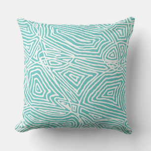 Scribbleprints Teal Cushion