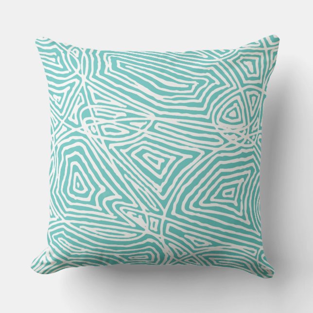 Scribbleprints Teal Cushion (Front)