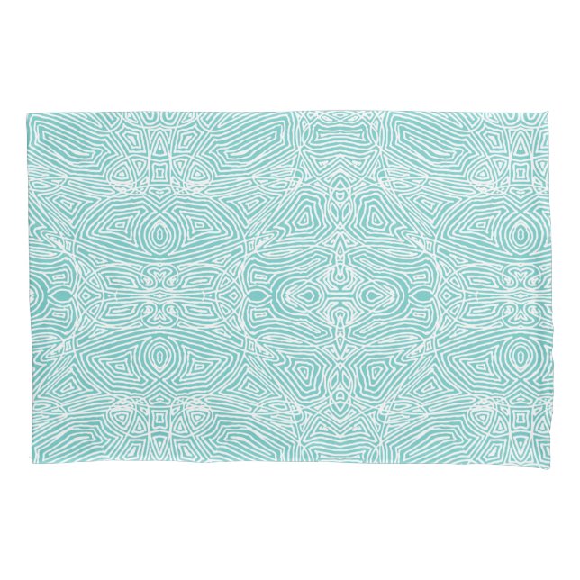 Scribbleprints Teal Pillowcase (Front-Left)