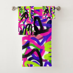 Scribbles in Colours Bath Towel Set
