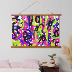 Scribbles in Colours  Hanging Tapestry