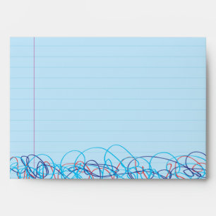 SCRIBBLES on NOTEPAPER Bat Bat Mitzvah Invitation Envelopes