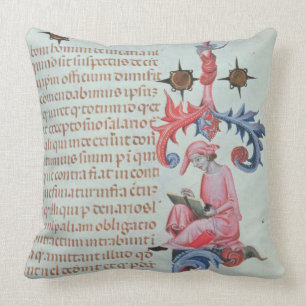 Scribe or chronicler, possibly a self portrait of cushion