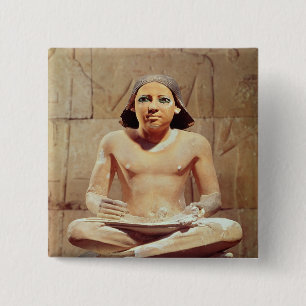 Scribe seated cross-legged 15 cm square badge