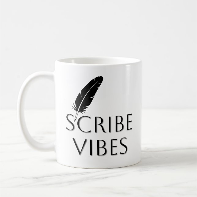 Scribe Vibes Author Writer Poet  Coffee Mug (Left)