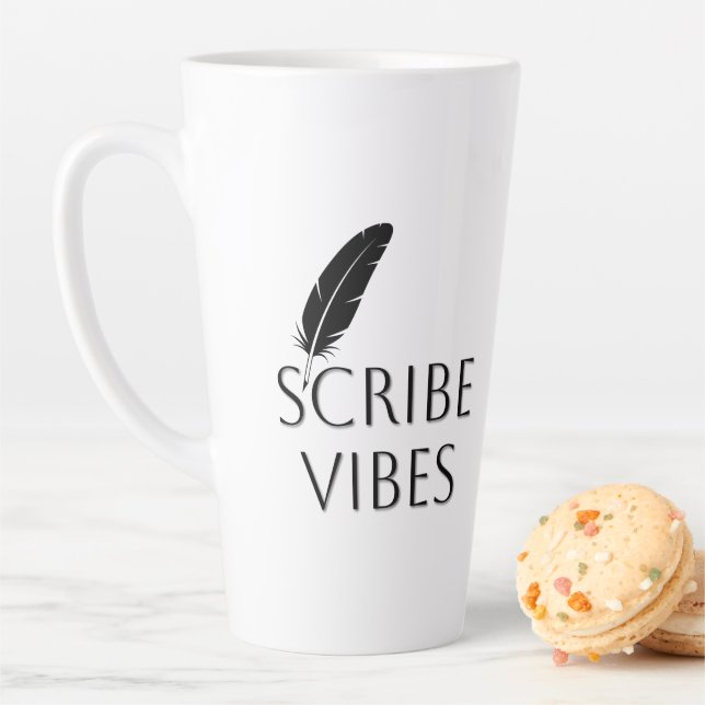Scribe Vibes Author Writer Poet  Latte Mug (In Situ)