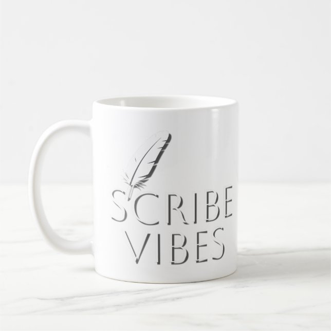 Scribe Vibes Writers Authors Poets Coffee Mug (Left)