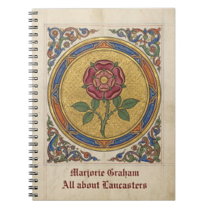 Scribe's Illuminated Rose: A Botanical Manuscript Notebook