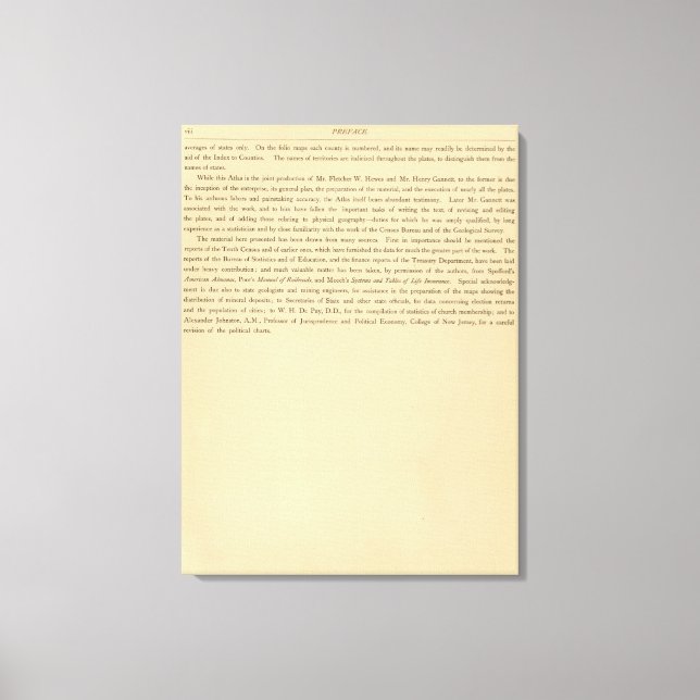 Scribner's statistical atlas canvas print (Front)