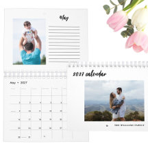 Script 2027 Custom Photo Calendar with Notes Page
