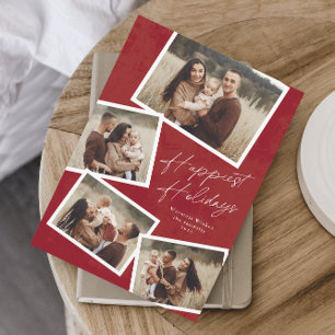 Script 4 Photo Collage Happiest Holidays Magnetic