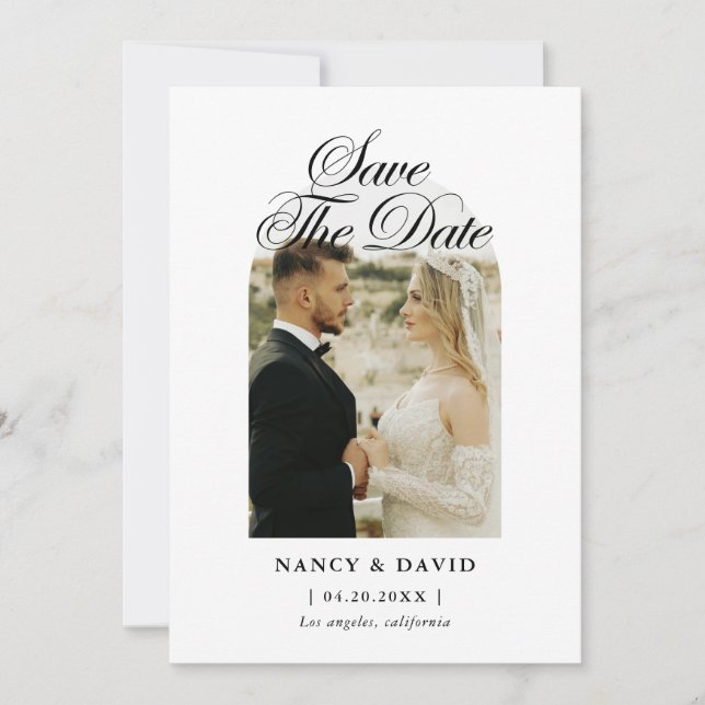 Script Ach Photo Wedding Save The Date (Front)