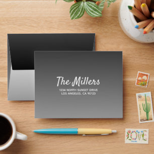 Script Address Editable Colour! Ombre Envelope