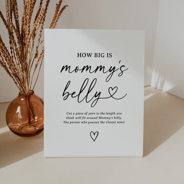 Script Baby Shower How Big Is Mummy's Belly Sign (Creator Uploaded)