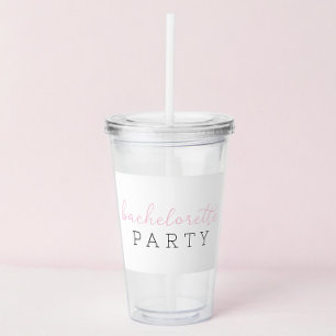 Script Bachelorette Party Personalised Favour Acrylic Tumbler