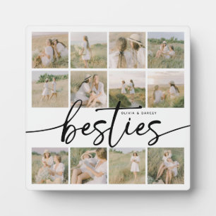 Script Besties Photo Collage Personalised Plaque