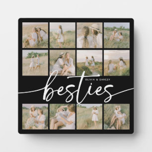 Script Besties Photo Collage Personalised Plaque