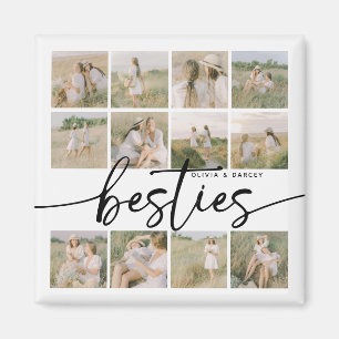 Script Besties Photo Collage Personalized Magnet