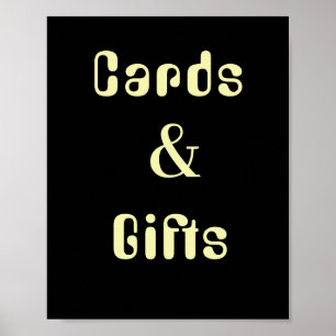 Script Black and Gold cards and gifts Poster