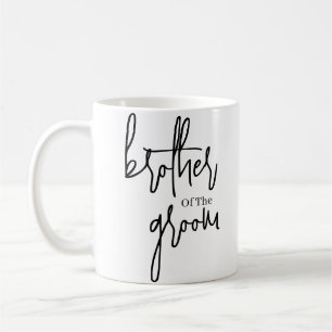 Script Black brother of the groom wedding Coffee Mug