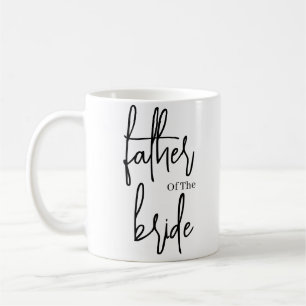 Script Black father of the bride wedding Coffee Mug