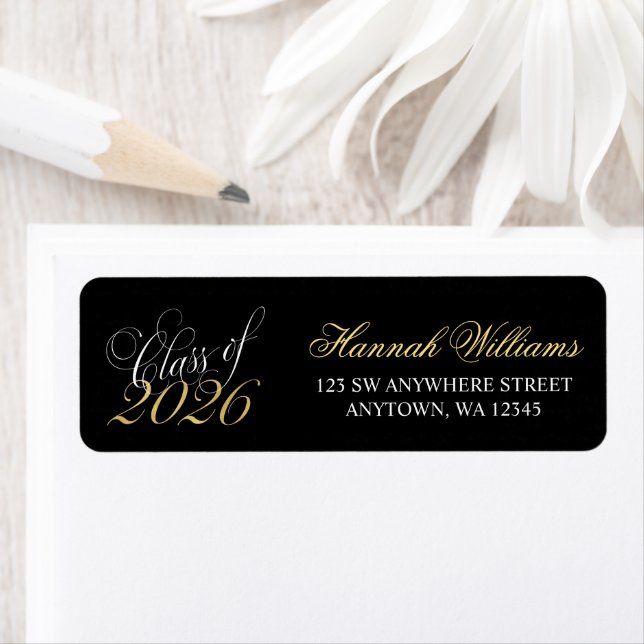 Script Black Gold 2024 Graduation Return Address (Insitu)