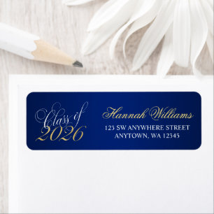 Script Blue Gold 2021 Graduation Return Address