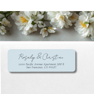 Script Blue Return Address