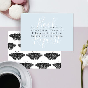 Script Book Request w/Sparkly Black Butterflies Enclosure Card
