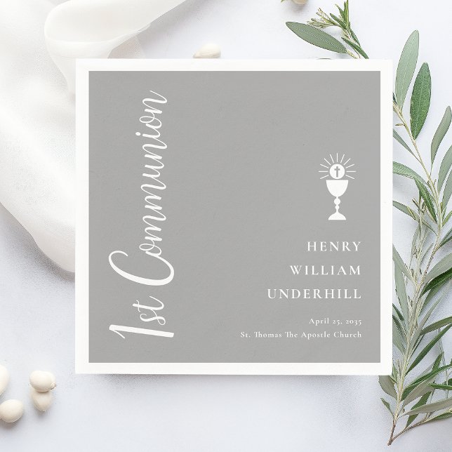 Script Boys 1st Communion  Napkin (Creator Uploaded)