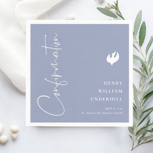 Script Boys Confirmation  Napkin