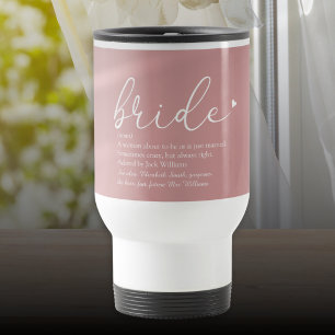 Script Bride Definition Bridal Shower Wedding Travel Mug
