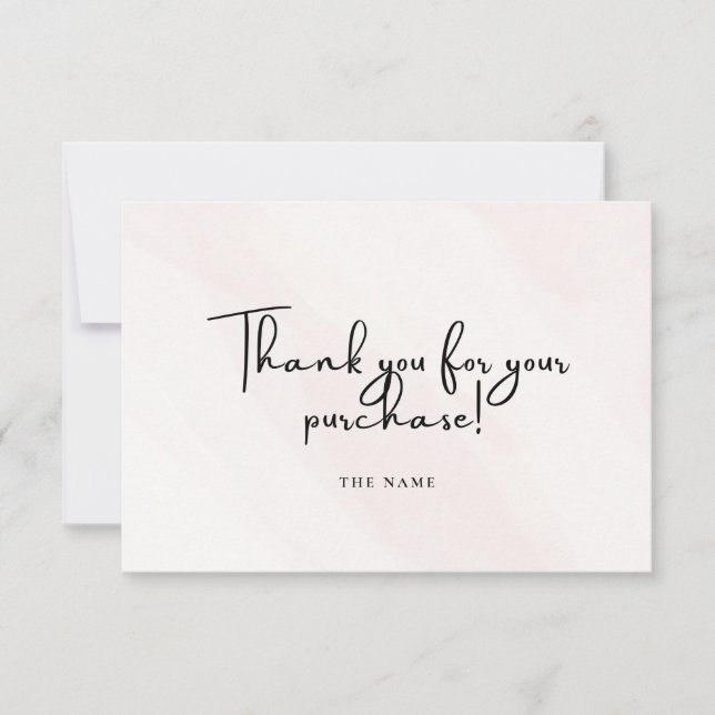 Script Business  Thank You Card (Front)