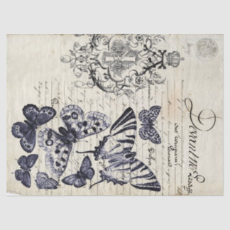 Script Butterfly Collage Sheet