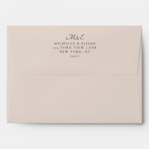 Script Calligraphy Boho Elegant Wedding Envelope