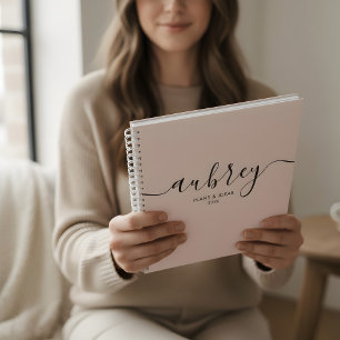 Script Calligraphy Modern Blush Pink Planner