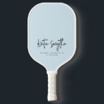 Script Calligraphy Name Minimalist Chic Light Blue Pickleball Paddle<br><div class="desc">Script Calligraphy Name Minimalist Chic Light Blue Pickleball Paddle</div>