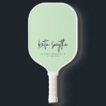 Script Calligraphy Name Minimalist Chic Sage Green Pickleball Paddle<br><div class="desc">Script Calligraphy Name Minimalist Chic Sage Green Pickleball Paddle</div>