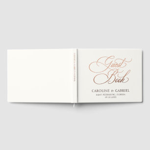 Script Calligraphy Wedding Guest Book