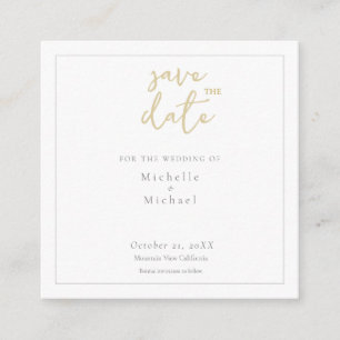 Script Calligraphy Wedding Modern Save the Date Enclosure Card