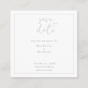 Script Calligraphy Wedding Modern Save the Date Enclosure Card